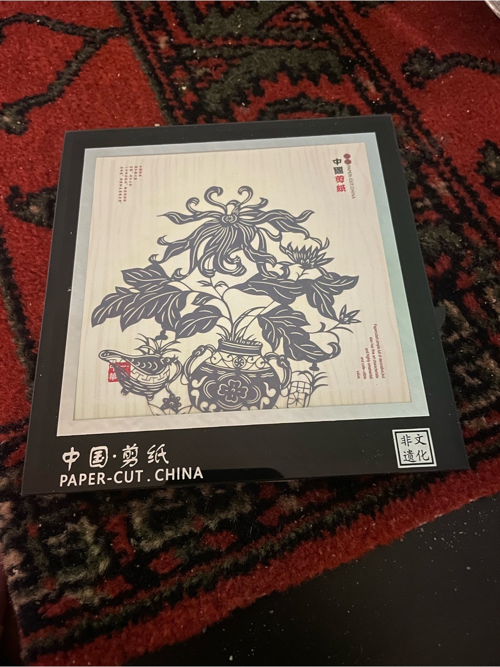 Pair of Chinese framed Paper Cut pictures